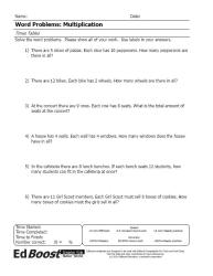 Word Problems - Multiplication (times tables) | EdBoost.